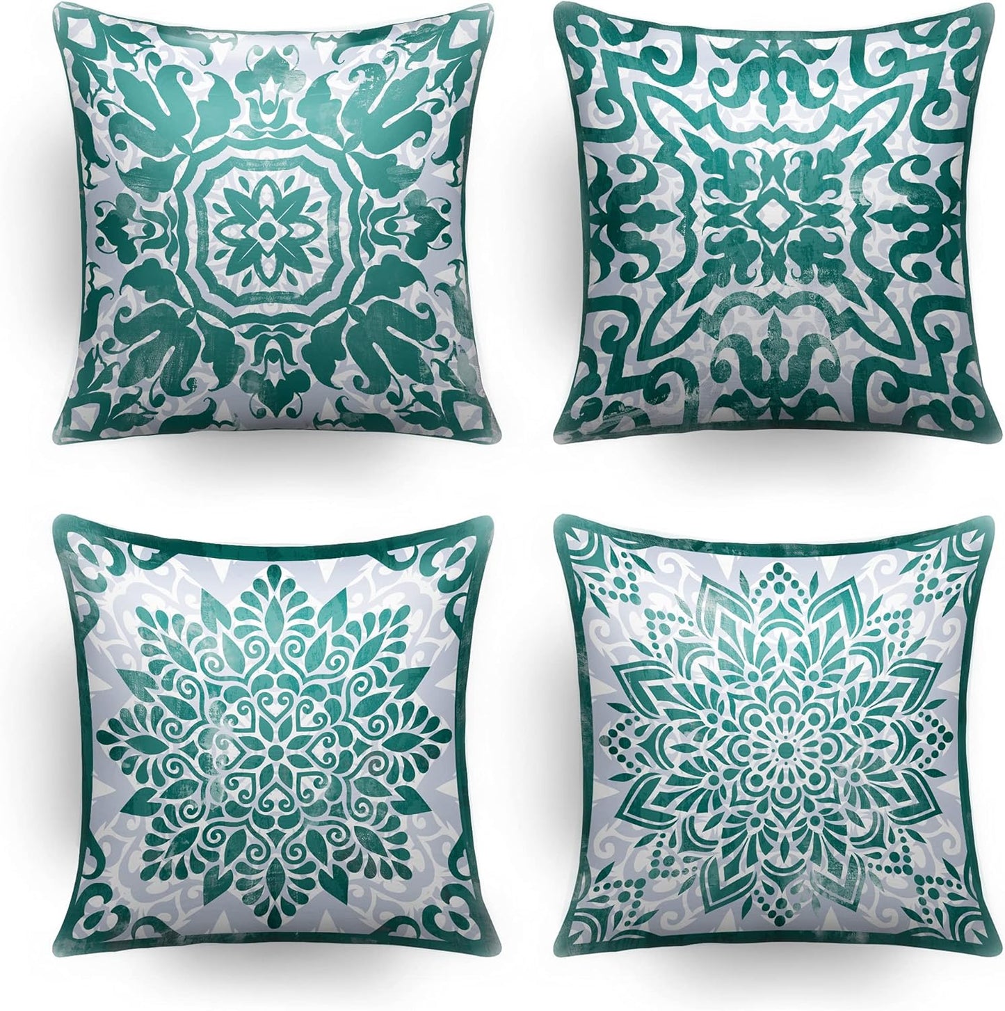 Throw Pillow Covers,Decorative Pillows,Pillow Covers 18X18,Couch Pillows,Throw Pillows,Green Pillow Covers,Outdoor Pillows,Outdoor Pillow Covers,Patio Bed Farmhouse Sofa Pillows for Living Room Set 4