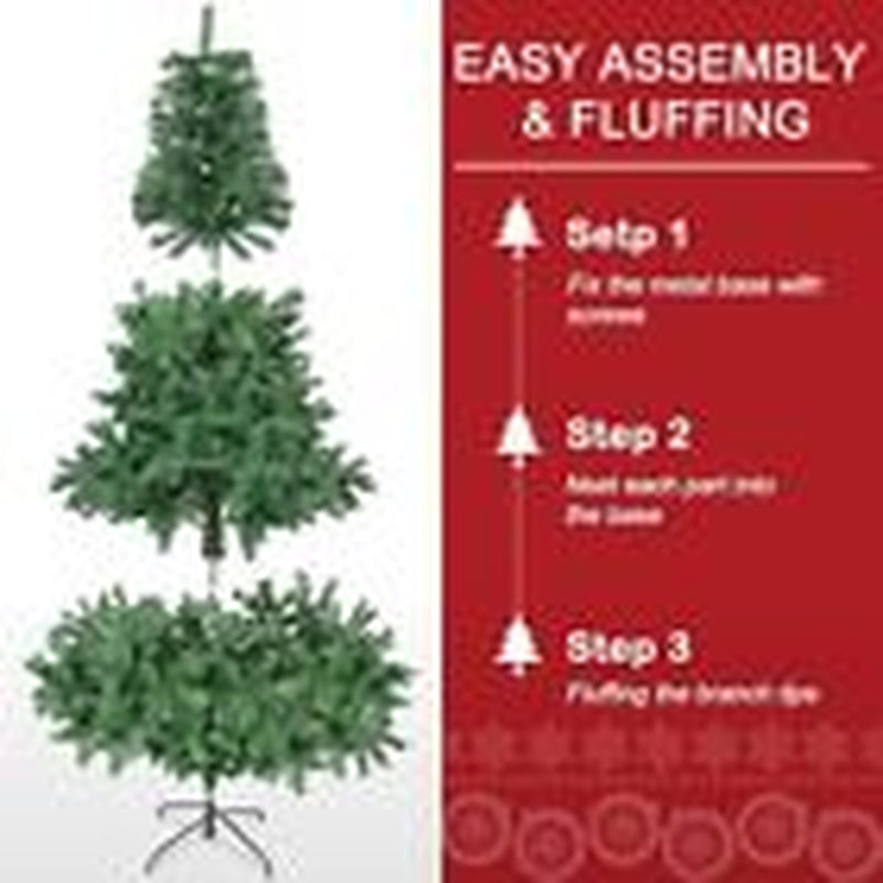 Artifical Christmas Trees with 900 PVC Branch Tips, Christmas Trees 6FT