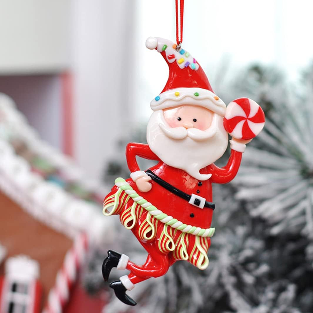 Christmas Ornaments Xmas Tree Hanging Chrismtas Doll Santa Claus Decoration Ornament Gifts Ideas -5Pcs/Box