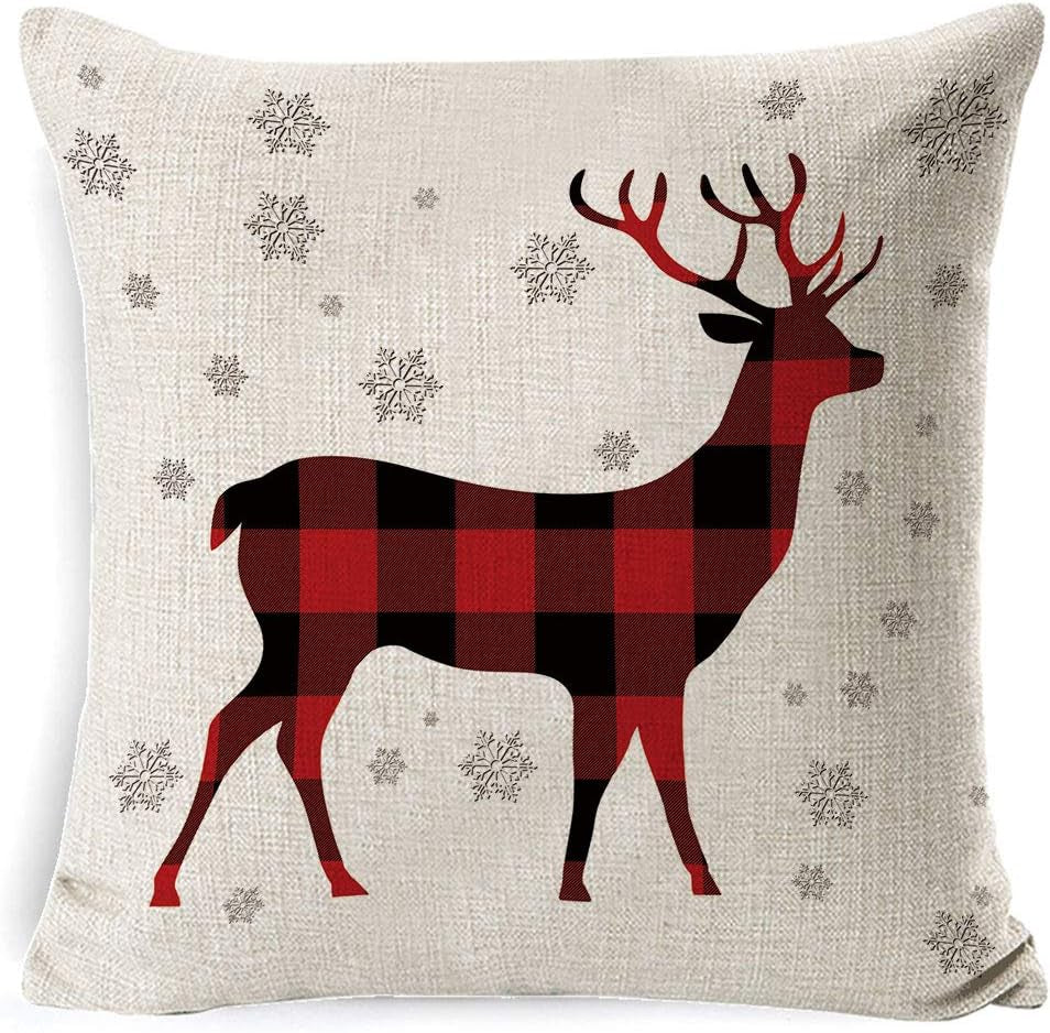 Christmas Throw Pillows Christmas Pillow Covers Christmas Pillows Home Decorative Christmas Throw Pillow Covers 18" X 18" Set of 4 Cotton Linen