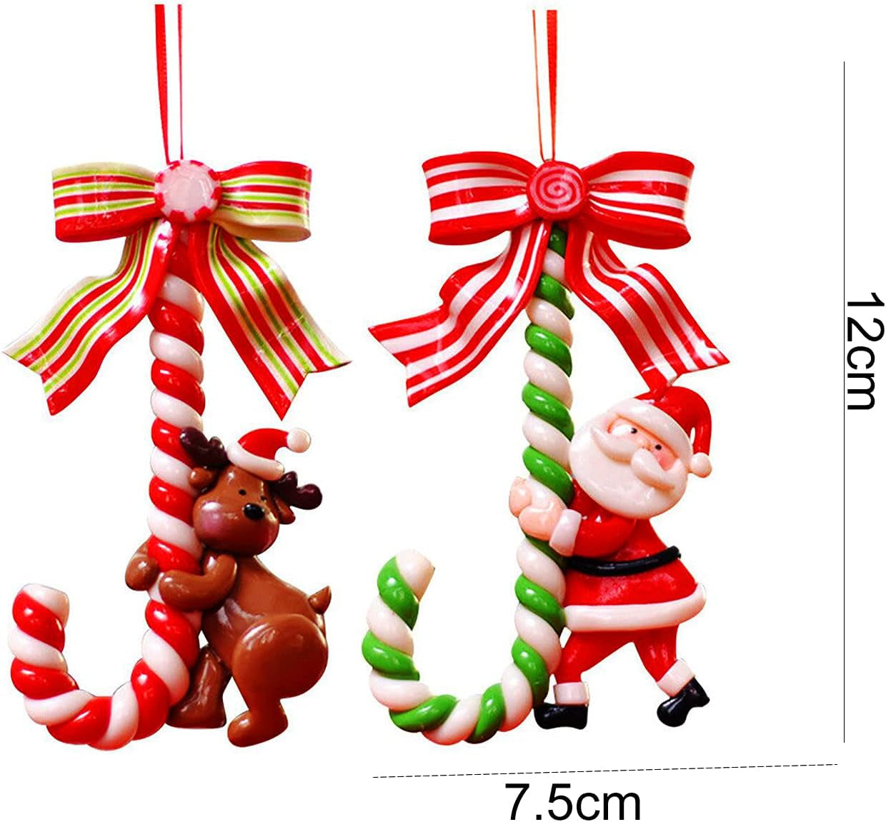 Christmas Ornaments Xmas Tree Hanging Chrismtas Doll Santa Claus Decoration Ornament Gifts Ideas -5Pcs/Box