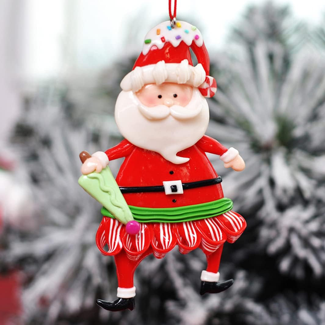 Christmas Ornaments Xmas Tree Hanging Chrismtas Doll Santa Claus Decoration Ornament Gifts Ideas -5Pcs/Box