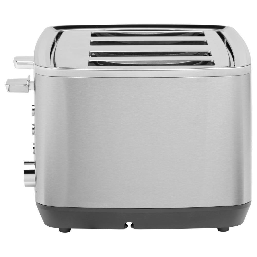 4-Slice Stainless Steel Wide Slot Toaster with 7 Shade Settings