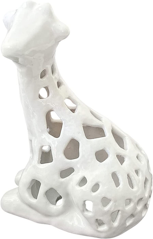 Handmade LED Ceramic Night Light (White Giraffe)