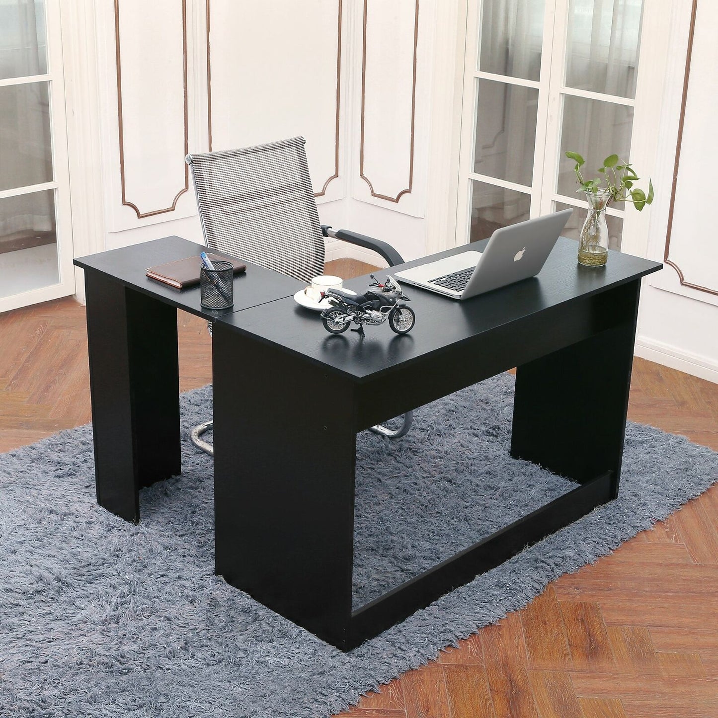 Ivinta Small Computer Desk Modern L Shaped Desk Simplest Gaming Desk Corner Desk