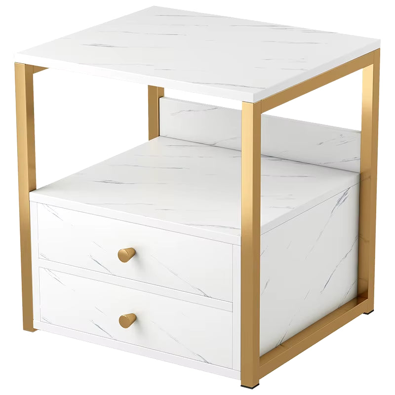 Nightstands Bedroom Wooden Nordic Furniture Metal Frame Marble Design Bedside Tables for the Bedroom