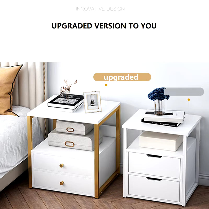 Nightstands Bedroom Wooden Nordic Furniture Metal Frame Marble Design Bedside Tables for the Bedroom