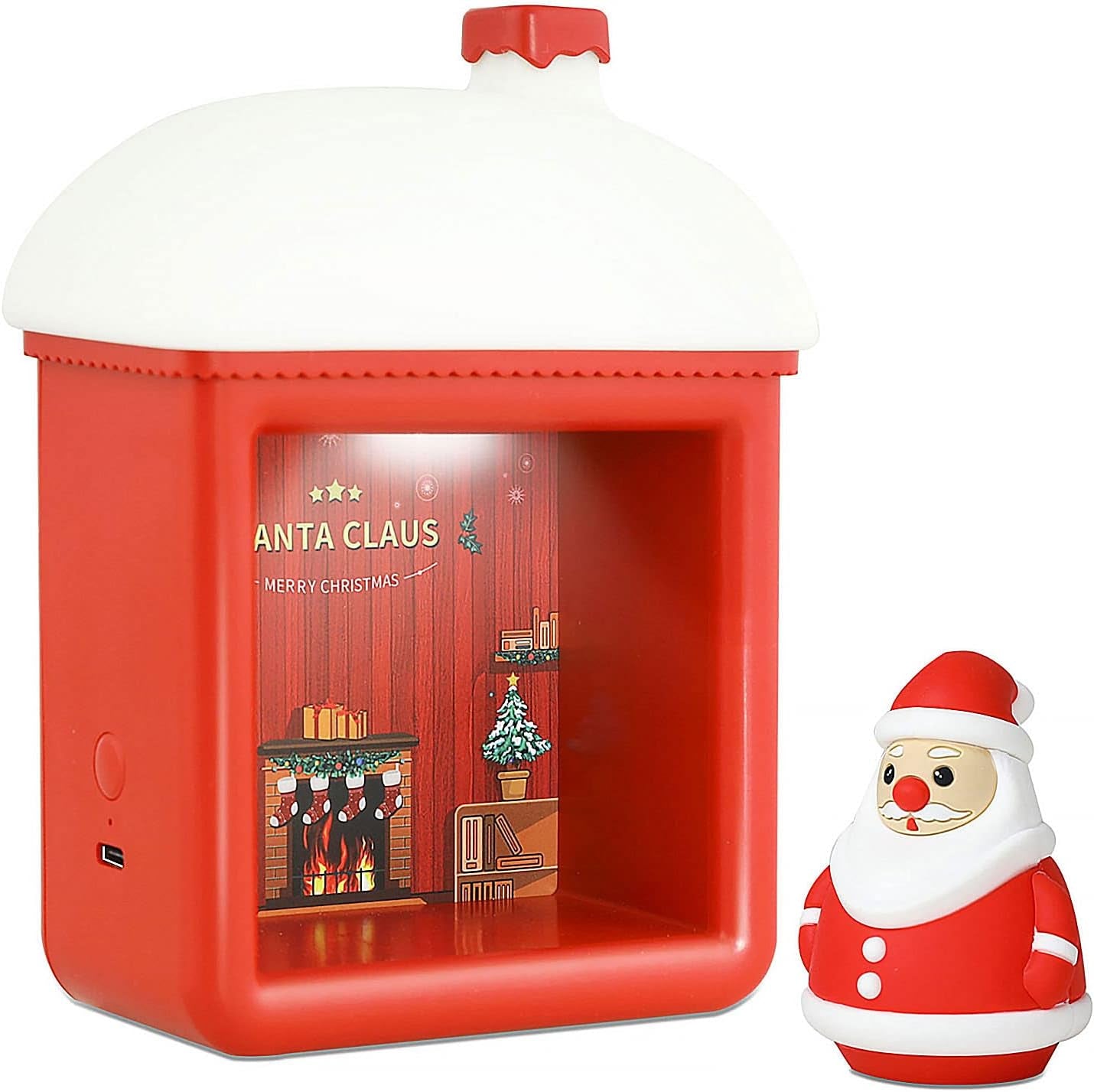 Snow House LED Lamp, Santa Claus Hut Night Light Christmas Decoration Light Creative Holiday Night Light Bedside Lamp Christmas Gifts for Children