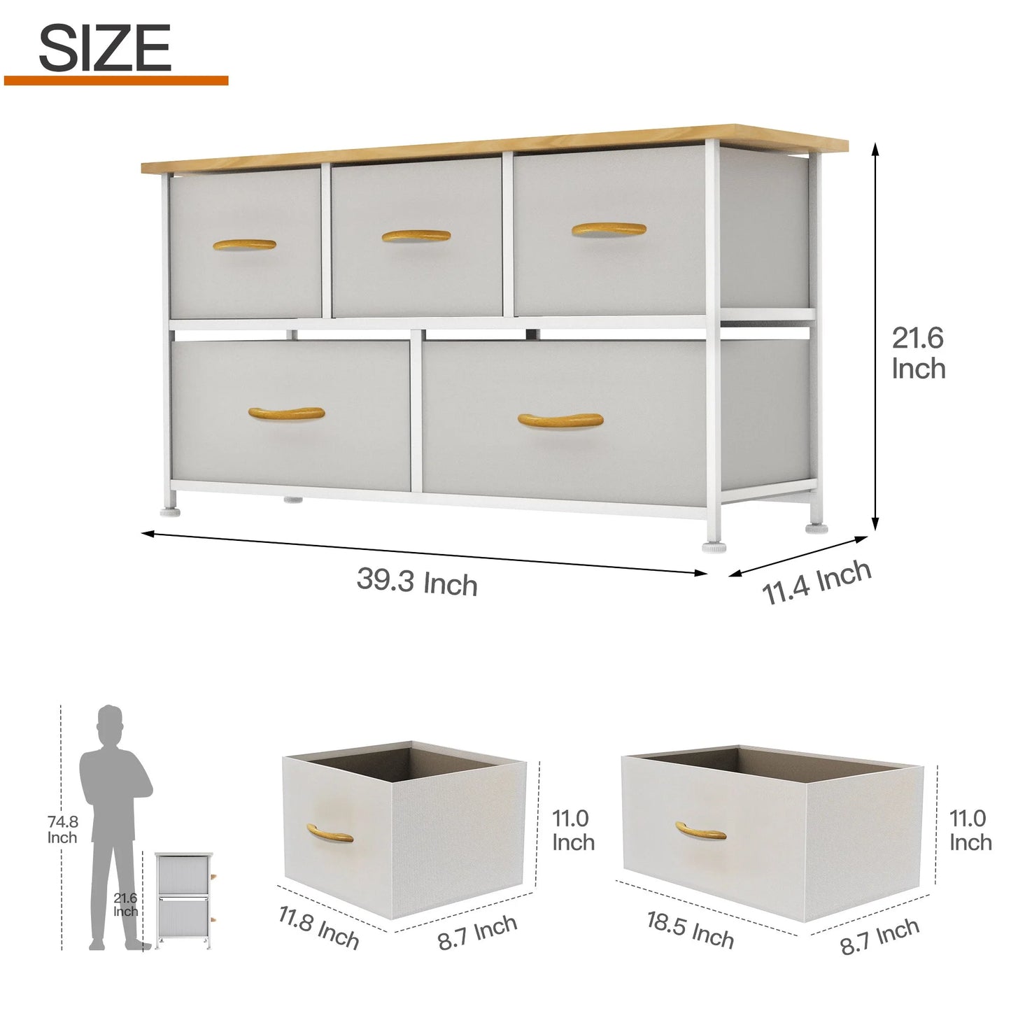 Dresser for Bedroom Chest of Drawers Wide Dressers Bedroom Funiture Closet Organizers Storage