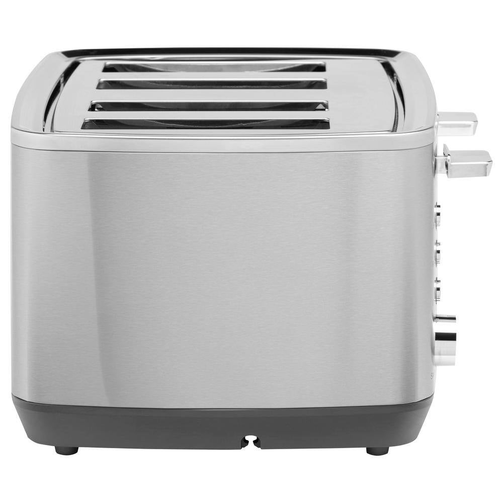 4-Slice Stainless Steel Wide Slot Toaster with 7 Shade Settings