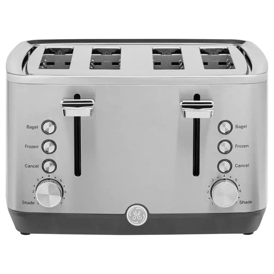 4-Slice Stainless Steel Wide Slot Toaster with 7 Shade Settings